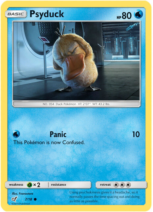 Psyduck 7/18 Common Pokemon Card (Detective Pikachu)