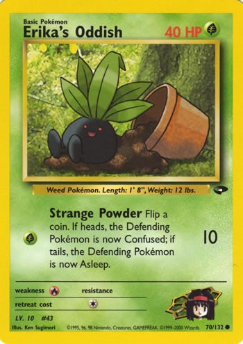 Erika's Oddish 70/132 Common Pokemon Card (Gym Challenge)