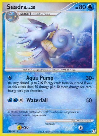 Seadra 70/146 Uncommon Reverse Holo Pokemon Card (Legends Awakened)