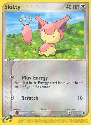 Skitty 70/109 Common Pokemon Card (EX Ruby & Sapphire)
