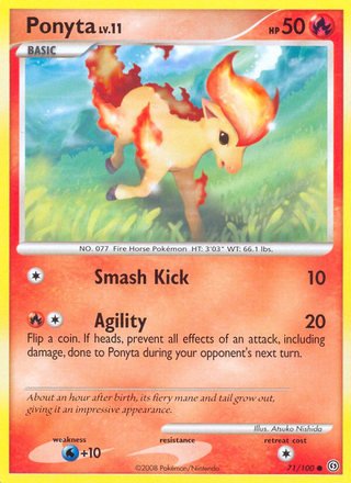 Ponyta 71/100 Common Pokemon Card (Stormfront)