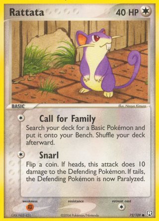 Rattata 72/109 Common Pokemon Card (EX Team Rocket Returns)