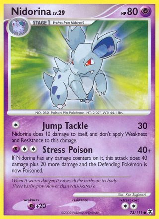 Nidorina 73/111 Common Pokemon Card (Rising Rivals)
