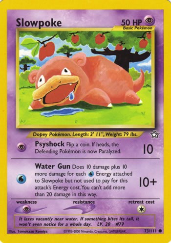 Slowpoke 73/111 Common Pokemon Card (Neo Genesis)