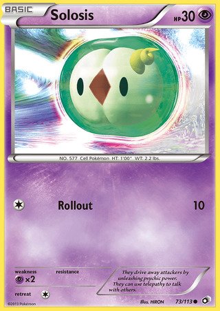 Solosis 73/113 Common Pokemon Card (Legendary Treasures)