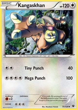 Kangaskhan 75/124 Uncommon Pokemon Card (XY Fates Collide)