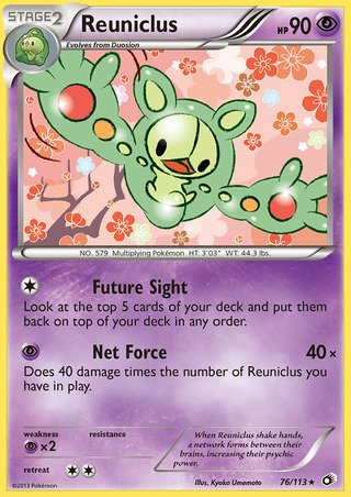 Reuniclus 76/113 Rare Pokemon Card (Legendary Treasures)