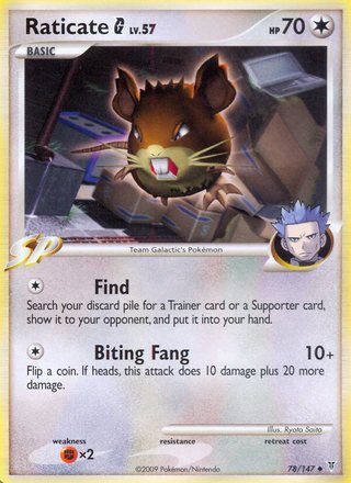 Raticate G 78/147 Uncommon Pokemon Card (Supreme Victors)