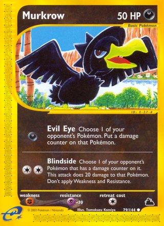 Murkrow 79/144 Common Pokemon Card (Skyridge)