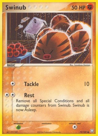 Swinub 79/109 Common Pokemon Card (EX Team Rocket Returns)