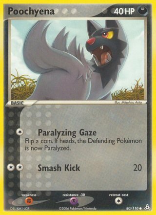 Poochyena 80/110 Common Pokemon Card (EX Holon Phantoms)