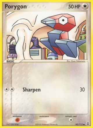 Porygon 80/113 Common Pokemon Card (EX Delta Species)