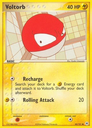 Voltorb 80/101 Common Pokemon Card (EX Hidden Legends)