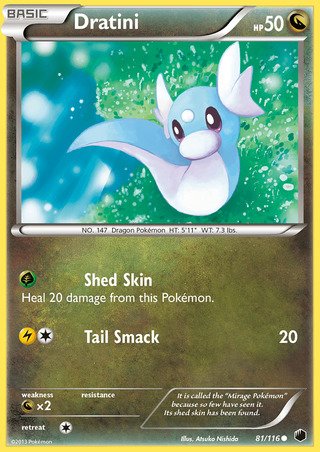 Dratini 81/116 Common Pokemon Card (Plasma Freeze)