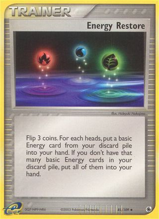 Energy Restore 81/109 Uncommon Reverse Holo Pokemon Card (EX Ruby & Sapphire)