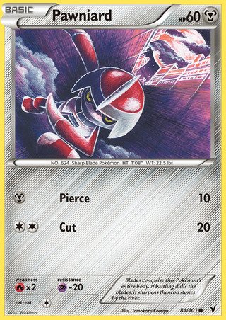 Pawniard 81/101 Common Pokemon Card (Noble Victories)