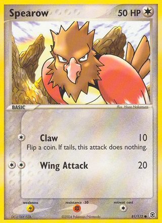 Spearow 81/112 Common Pokemon Card (EX FireRed & LeafGreen)