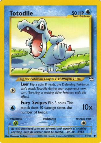 Totodile 81/111 Common Pokemon Card (Neo Genesis)