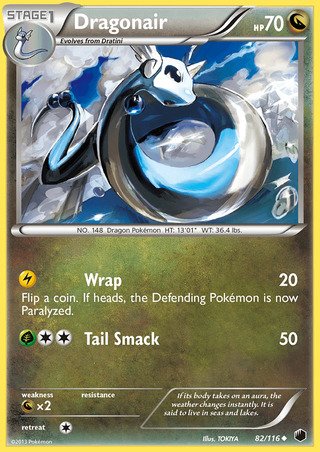 Dragonair 82/116 Uncommon Pokemon Card (Plasma Freeze)