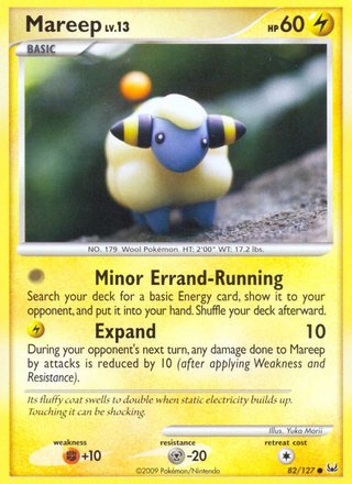 Mareep 82/127 Common Pokemon Card (Platinum)