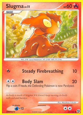 Slugma 83/106 Common Pokemon Card (Great Encounters)