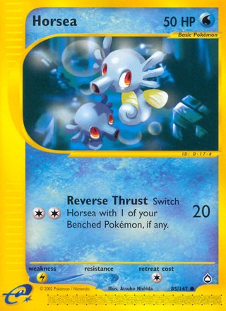 Horsea 85/147 Common Pokemon Card (Aquapolis)