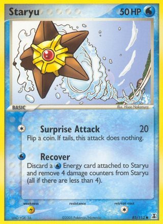 Staryu 85/113 Common Pokemon Card (EX Delta Species)