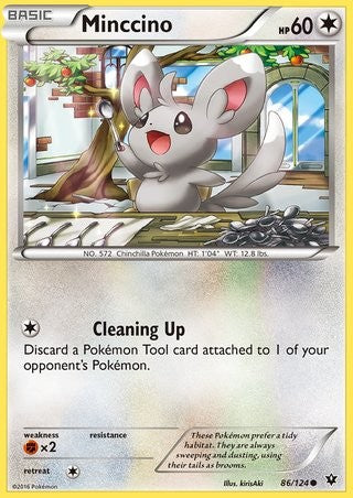Minccino 86/124 Common Pokemon Card (XY Fates Collide)