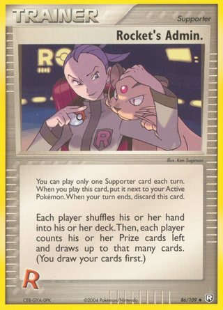Rocket's Admin. 86/109 Uncommon Pokemon Card (EX Team Rocket Returns)