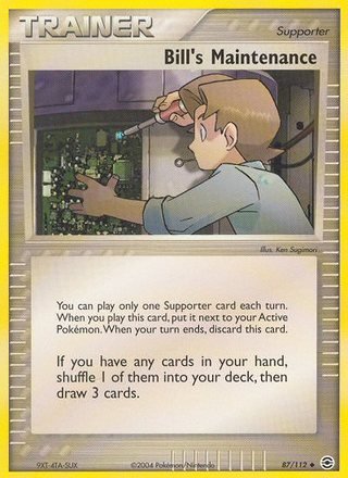 Bill's Maintenance 87/112 Uncommon Pokemon Card (EX FireRed & LeafGreen)