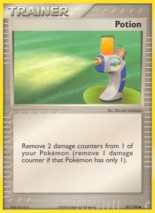 Potion 87/100 Common Pokemon Card (EX Crystal Guardians)