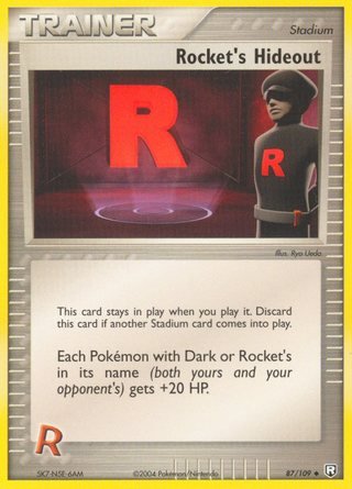Rocket's Hideout 87/109 Uncommon Pokemon Card (EX Team Rocket Returns)
