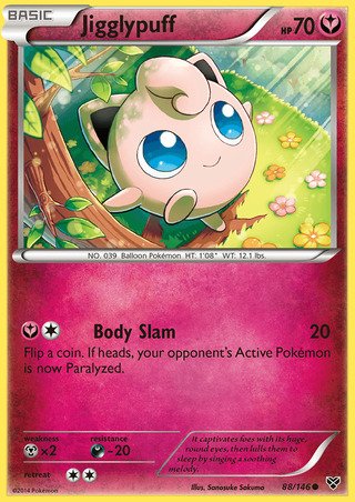 Jigglypuff 88/146 Common Pokemon Card (XY Base Set)