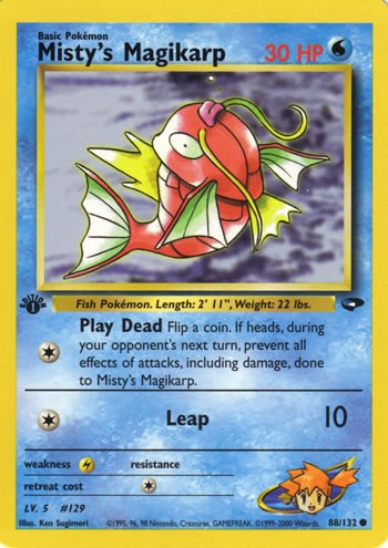 Misty's Magikarp 88/132 Common Pokemon Card (Gym Challenge)