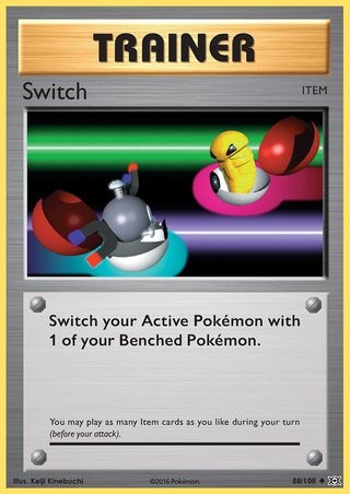 Switch 88/108 Uncommon Reverse Holo Pokemon Card (XY Evolutions)