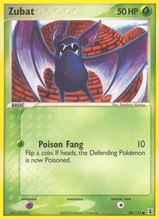 Zubat 88/113 Common Pokemon Card (EX Delta Species)