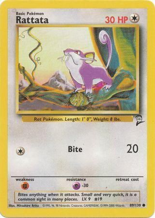 Rattata 89/130 Common Pokemon Card (Base Set 2)