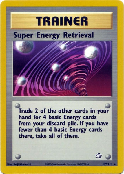 Super Energy Retrieval 89/111 Rare Pokemon Card (Neo Genesis)