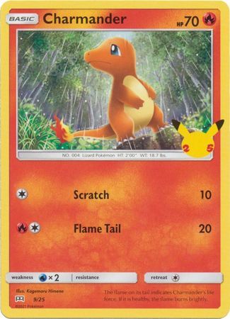 Charmander 9/25 Non-Holo Pokemon Card (McDonalds Collection 2021)