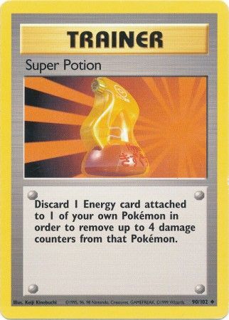 Super Potion 90/102 Uncommon Pokemon Card (Base Set)