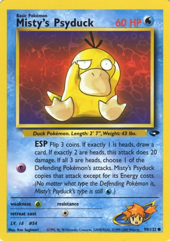 Misty's Psyduck 90/132 Common Pokemon Card (Gym Challenge)