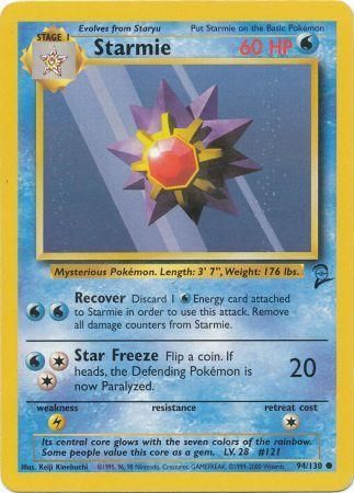 Starmie 94/130 Common Pokemon Card (Base Set 2)