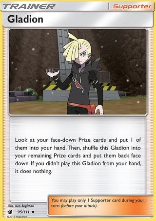 Gladion 95/111 Uncommon Pokemon Card (SM Crimson Invasion)