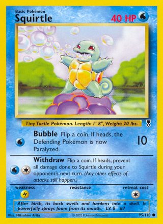 Squirtle 95/110 Common Pokemon Card (Legendary Collection)