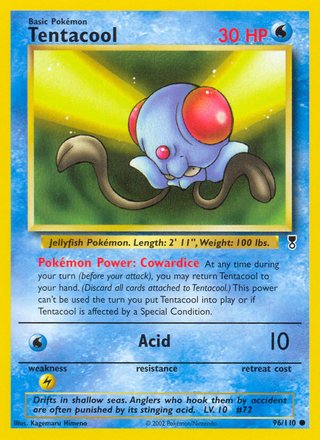 Tentacool 96/110 Common Pokemon Card (Legendary Collection)
