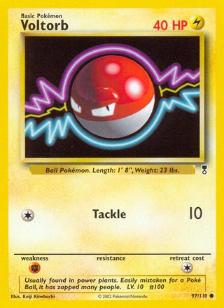 Voltorb 97/110 Common Pokemon Card (Legendary Collection)