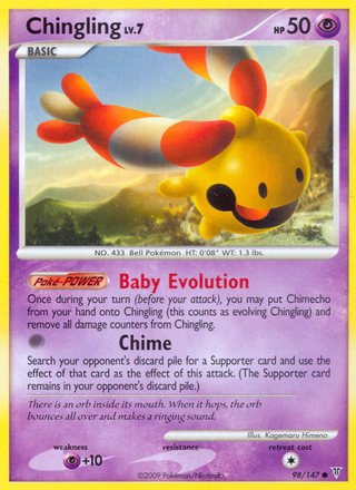 Chingling 98/147 Common Pokemon Card (Supreme Victors)