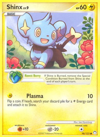 Shinx 98/123 Common Reverse Holo Pokemon Card (Mysterious Treasures)