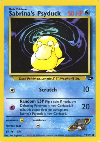 Sabriba's Psyduck 99/132 Common Pokemon Card (Gym Challenge)