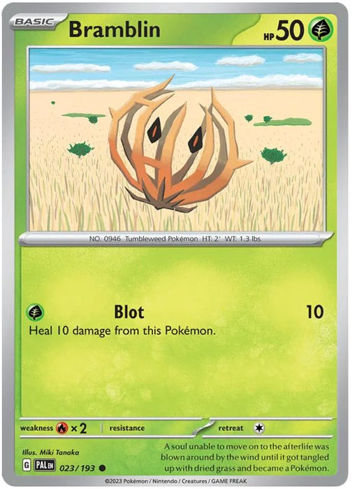 Bramblin 023/193 Common Pokemon Card (SV2 Paldea Evolved)